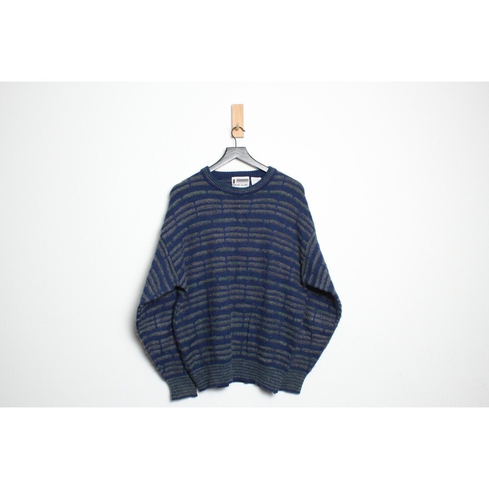 Vintage 1980s Sweater Graphix Textured Stripes - Size Large